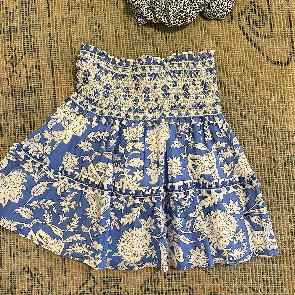 Blue and white skirt